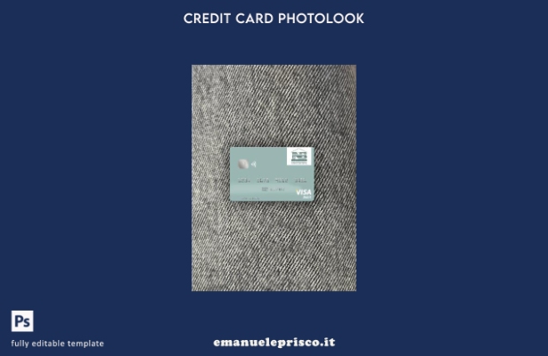 modello frontale photolook per carta di debito visto SKNA Bank stile verificato 